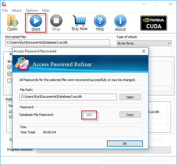 crack microsoft access database password